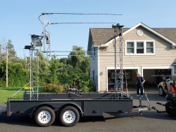 Trailer with towers mounted and 70cm EME array