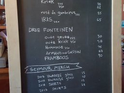 Lambic menu 23 Sep 2017